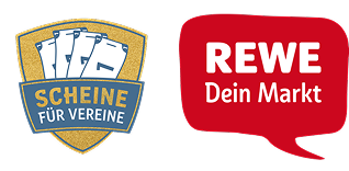 Logos: REWE und Scheine für Vereine