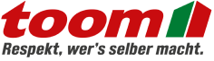 Logo von toom Baumärkten mit dem Zusatz: Respekt wer's selber macht.